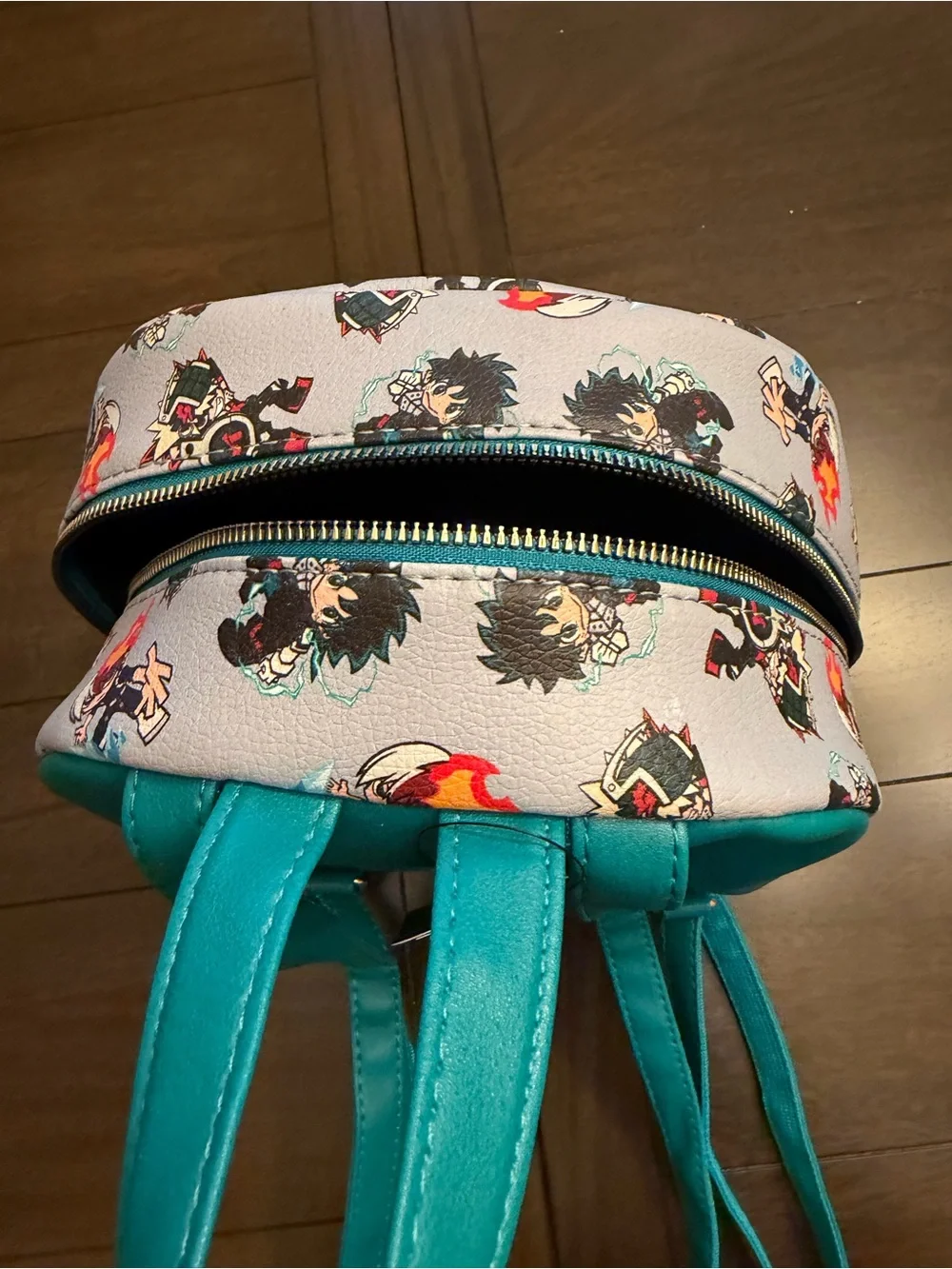 My Hero Academia Teal Accent  Print Mini Backpack